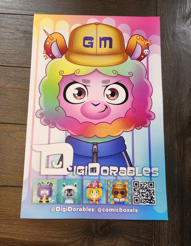 DigiDorables- Rainbow Llama Poster